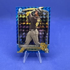 2025 Bowman Chrome Ethan Salas /150 Blue Geometric Refractor #BCP-169 - Padres