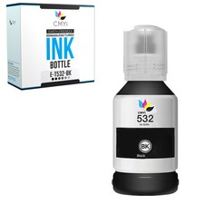Compatible Ink Bottle for Epson 532 Black Fits EcoTank and WorkForce