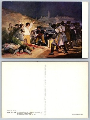 Goya The 3rd of May 1808 Prado Museum Madrid Art Postcard 1959