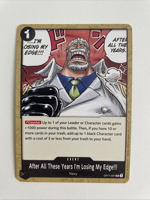 #ad After All These Years I#x27;m Losing My Edge OP11 097 UC A Fist of Divine Speed $1.24