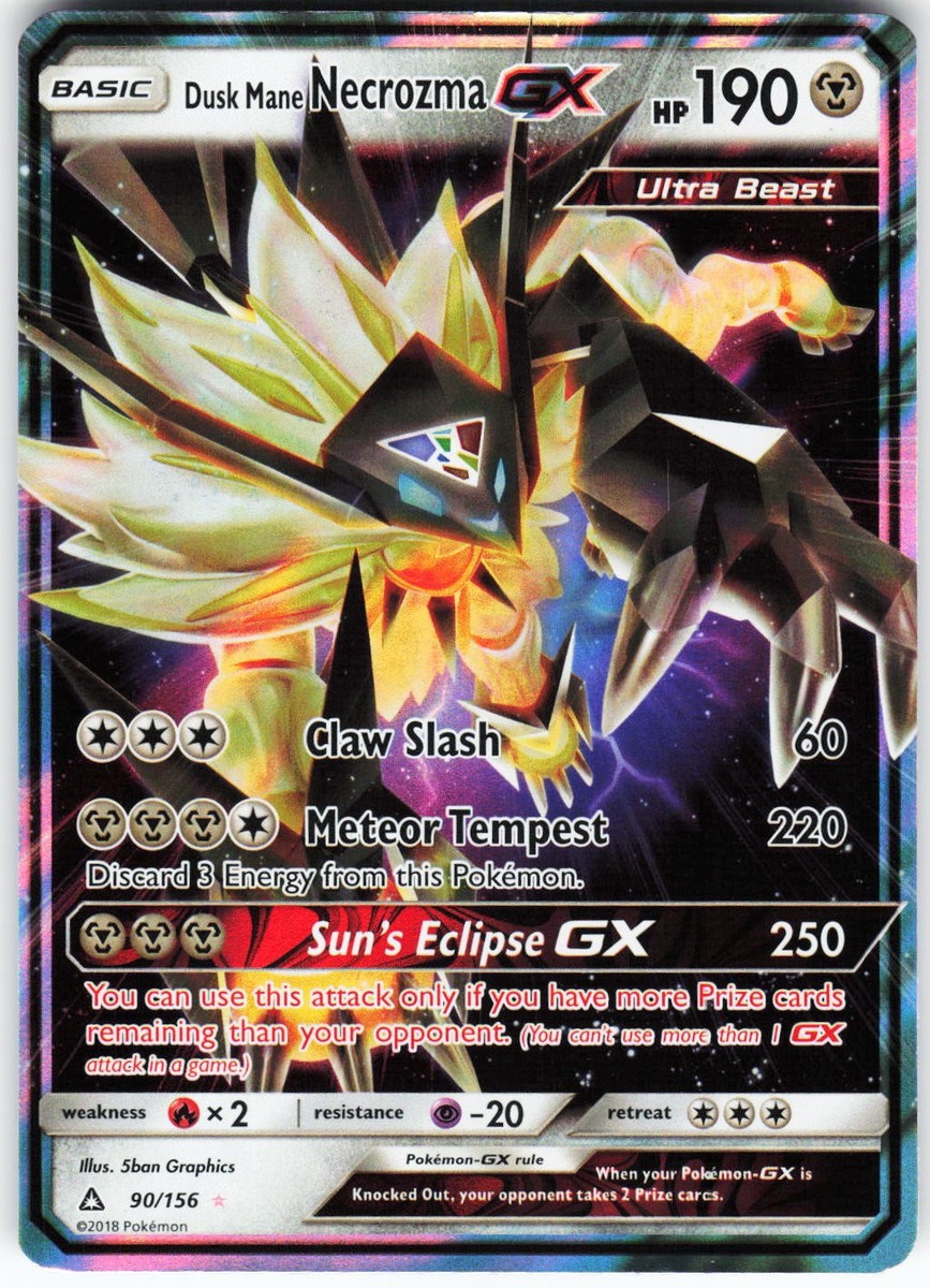 Dusk Mane Necrozma GX 90/156 Pokemon SM - Ultra Prism Holo Ultra