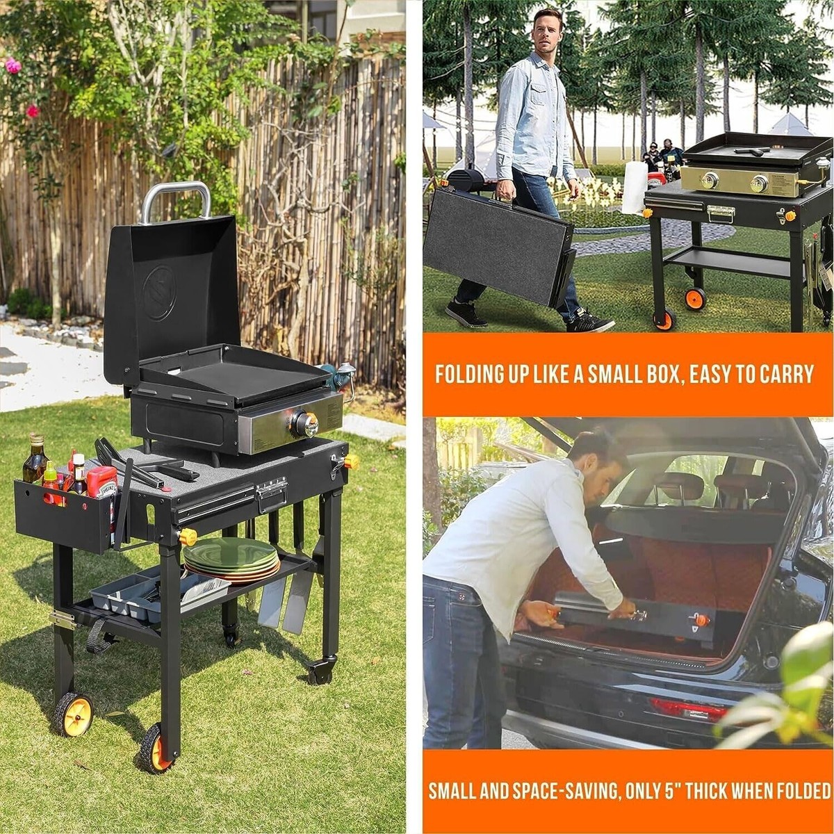 Portable Blackstone Griddle Stand Grill Table 17