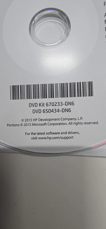 HP Operating System DVD - Windows 7 Pro SP1 64-bit 670233-DN6 No PRODUCT KEY - Image 2 of 2