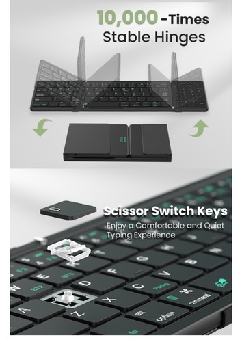 Nillkin - Foldable Bluetooth Keyboard - Number Pad Touchpad Travel Keyboard NEW - Afbeelding 5 van 5