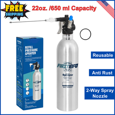 #ad #ad FIRSTINFO A1635 Patented Max. Pressure 110 psi 650ml Aluminum Canister Aerosol $53.98