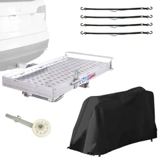 Aluminum 350lb Tilt-A-Rack Scooter Carrier Kit for 2" Hitch Receivers 350ARVK-S