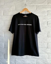 Vintage Sik World F The Music Industry T Shirt Black Y2K Men's L Grunge Skater