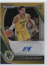 2021-22 Panini Prizm Draft Picks Gold 5/10 MaCio Teague #DP-MCT Auto 0b8m