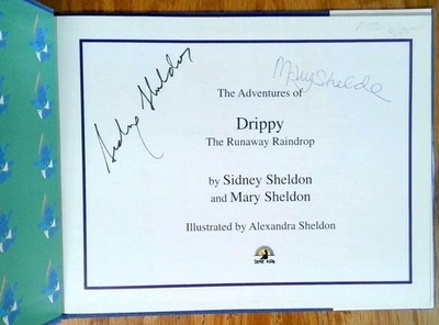 Drippy The Runaway Raindrop SIGNED By Sidney Sheldon & Mary