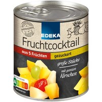 Edeka 5-Fruchtcocktail GroßE StüCke Gezuckert 820G Dose