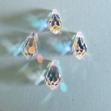 Swarovski 6000 Drop Pendant Charm 13x6.5mm Crystal AB 4pcs 