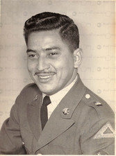 Vintage Photo 1950s US Military Portrait Handsome Young Soldier 8x10