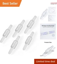 360-Degree Swiveling Oxygen Tubing Connector - 5 Count for Safety & Convenience