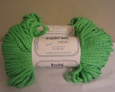 Lot of 2 Rolls of Parrot Neon Green 6mm Braided Elegance Macrame Cord 200yds