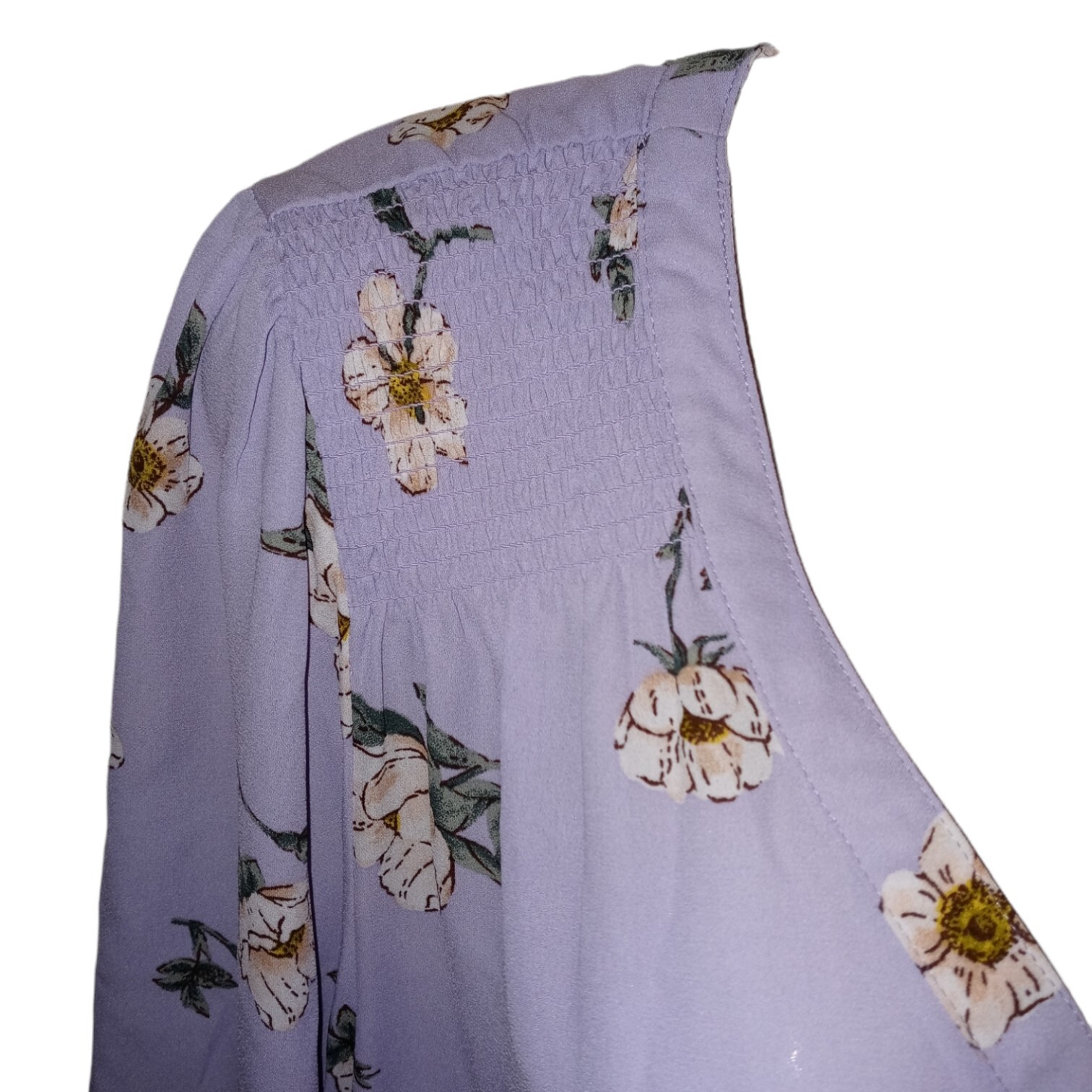 Haut Long TRAMP Violet/Noir/Blanc - Taille S - Occasion Très Bon État - 100% Coton