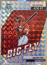 2022 Panini Mosaic Big Fly Mosaic Prizm Nelson Cruz #BF-9 Washington Nationals