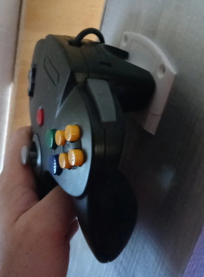 Nintendo 64 N64 Controller Wall Mount Holder Hanger Hook Cord Cable Organizer - Image 3 of 4