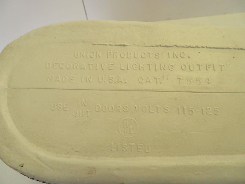 Vintage Christmas Blow Mold Santa Sleigh and Reindeer 31"L Union