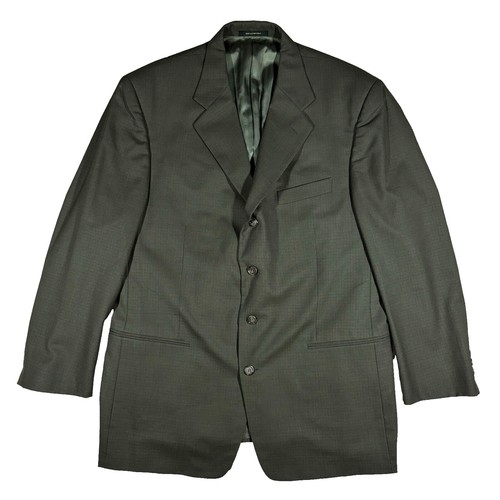 Vintage Givenchy Monsieur 42 Wool Houndstooth Gray Suit Jacket