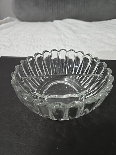 Fostoria American Depression Glass 5" Diameter DIVIDED BOWL