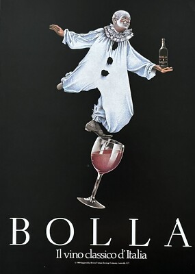 1989 BOLLA Il Vino Classico d'Italia Great Art Vintage PRINT AD