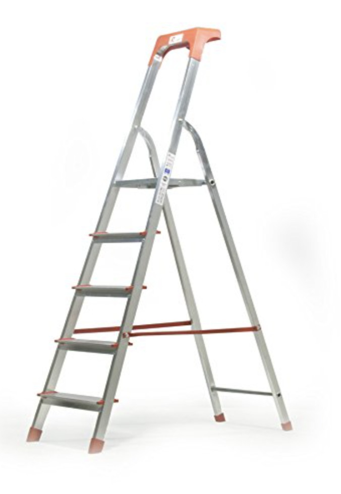 Scala alluminio 3 4 5 6 7 gradini per casa ufficio lavoro...