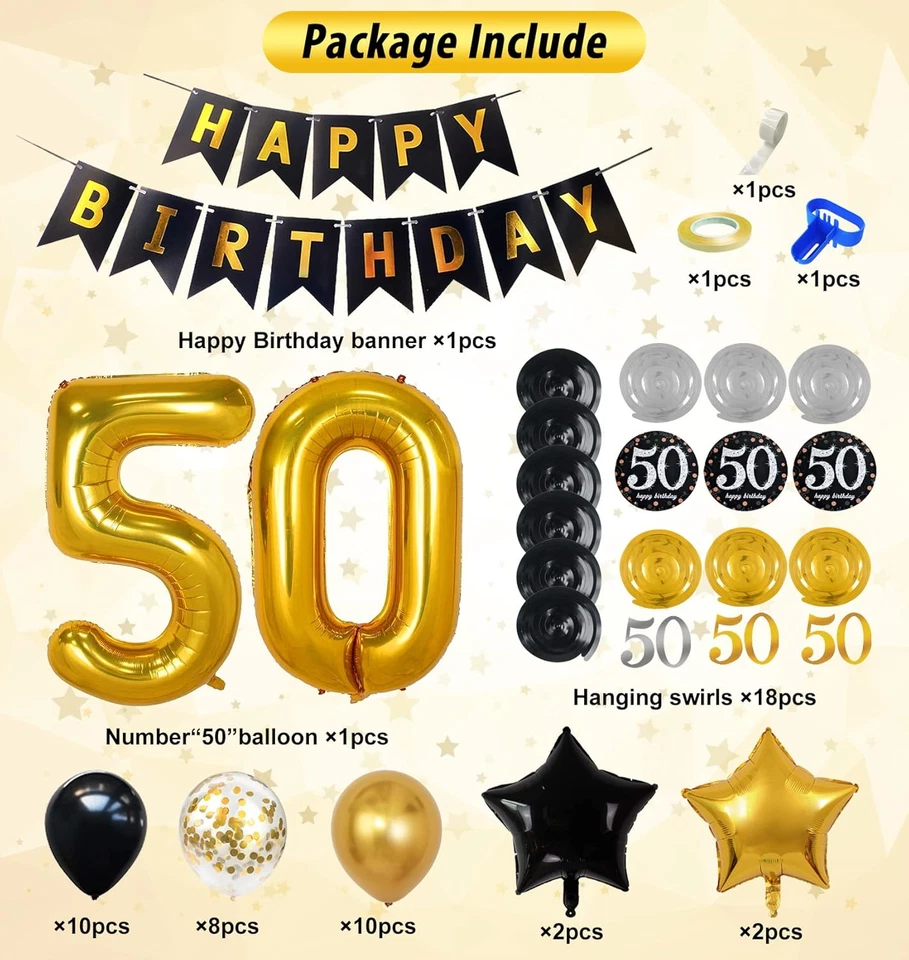 50Th Birthday Decorations for Men Women, over the Hill Party Supplies 50Th Birth - Изображение 2 из 4