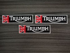 3pcs TRIUMPH Black Racing Patches MOTORSPORTS...