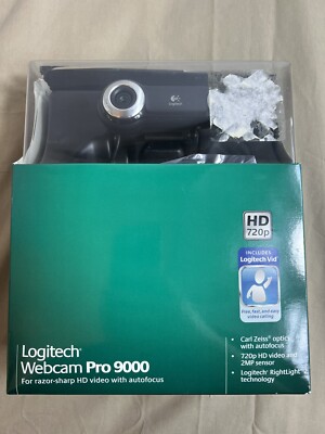 Logitech Webcam Pro 9000 HD 720p Computer Video Autofocus New