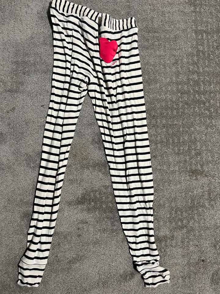 PANTALONES ELÁSTICOS DE SALÓN JUICY COUTURE PARA MUJER TALLA S BLANCO Y NEGRO DE PUNTO A RAYAS Foto 3 de 4