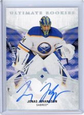 2020-21 UD Ultimate Jonas Johansson Rookie Autograph #d 74/299 Buffalo Sabres