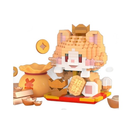 Leisure Blocks Lucky Cat Birthday Gift Children's Assembled Building - Picture 3 of 15