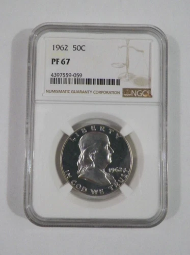 1962 Franklin Half Dollar NGC PF67 Graded