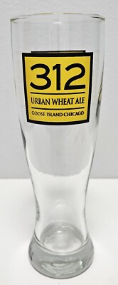 312 Urban Wheat Ale Goose Island Chicago 8.25'' Tall Draft Beer Glass Craft Brew