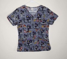 Halloween Disney Mickey Mouse  Friends Medical scrub top XS extra small