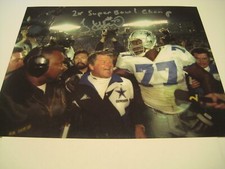 DALLAS COWBOYS GREAT JIM JEFFCOAT AUTOGRAPHED 8X10 PHOTO COA INSCRIBED FREE SHIP