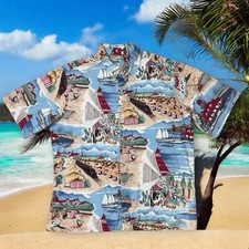 VTG Reyn Spooner Hawaiian Shirt Mens XXL 2XL Short Sleeve Retro Beach Nautical