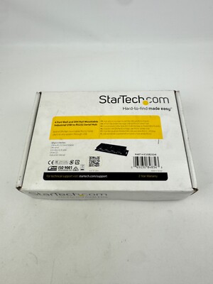 StarTech.com ICUSB2324I 4 Port Wall & DIN Rail Mountable Industrial Serial Hub