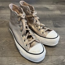 Women's Chuck Taylor All Star Lift Metallic Leather High Top SZ 7 562773C