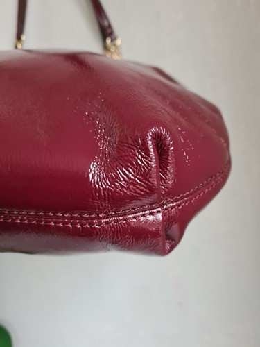 Michael KORS Patent Leather Shoulder Bag Red Handbag Medium - Picture 17 of 19