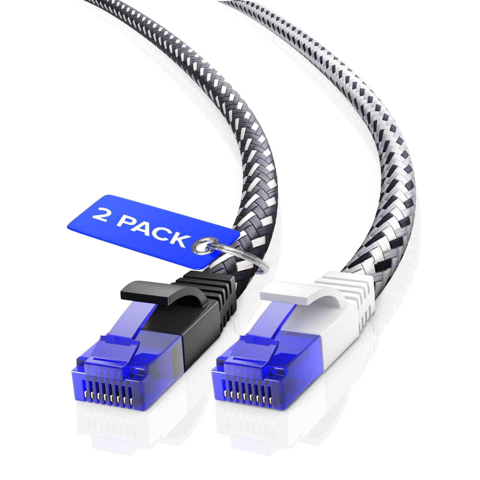 25ft Cat6 Ethernet Cable - Braided High-Speed RJ45 Network Patch Cord-image