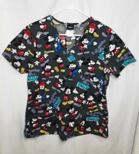 Disney Mickey Mouse Medical Scrub Top Women's Size Medium - E30