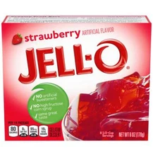 Jell-O Gelatin Dessert Mix Strawberry Flavor - 6 Oz - Pack of 2