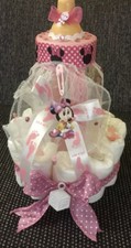 "Biberón de ducha hecho a mano de 11"" Minnie Mouse centro de mesa bebé niño 🎀🍼"