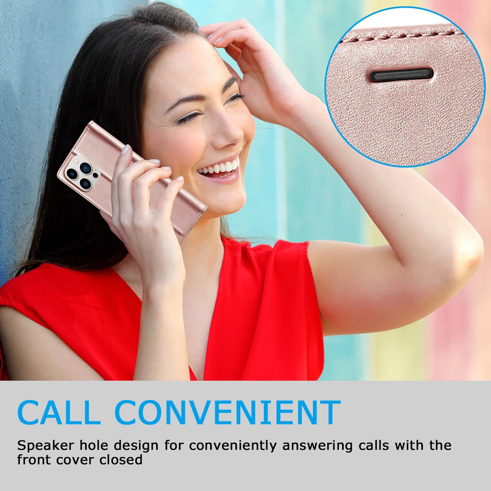 LC.imeeke Teléfonos Cartera Estuche Abatible Retro Cuero Bolsillo para Tarjetas Para iPhone 14 13 12 Foto 4 de 4