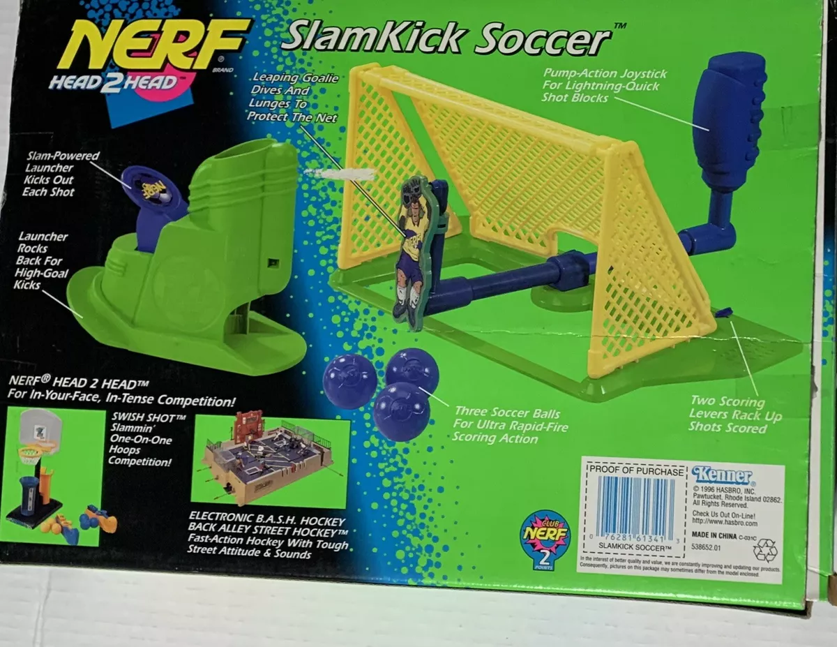 Nerf Head 2 Head Slamkick Soccer Vintage 1996 Toy Game