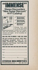 1978 Stereo Discounters New Super Discount Hi Fi Catalog Vintage Print Ad SI2
