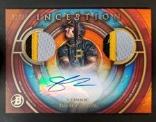 2022 Bowman Inception Dual Relic Autograph Orange Lonnie White Jr RC /25 Pirates