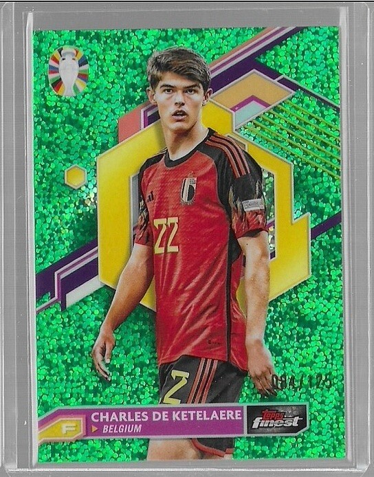 2023 Topps Finest Road to UEFA EURO Charles De Ketelaere Green