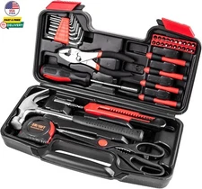 39PCS Tool Set for Home Household Repair Hand Tool Kit for Men Apartment College